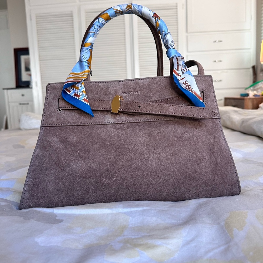 ‼️SOLD‼️Veronica Beard suede dash bag medium